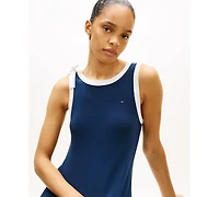 Tommy Hilfiger Women's Ribbed Bow Sleeveless Dress