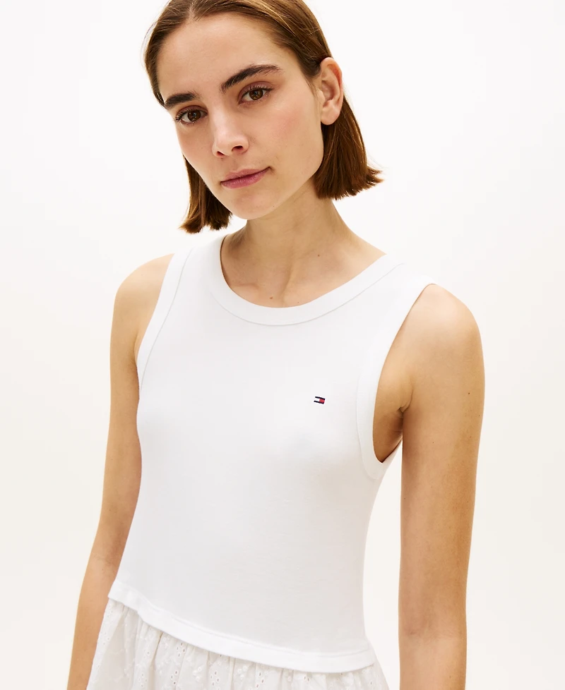 Tommy Hilfiger Women's Mixed Media Broderie Dress