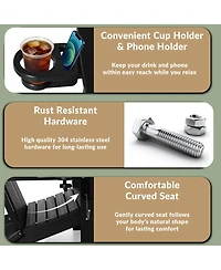 WestinTrends Outdoor Patio Hdpe Folding Adirondack Garden Bench