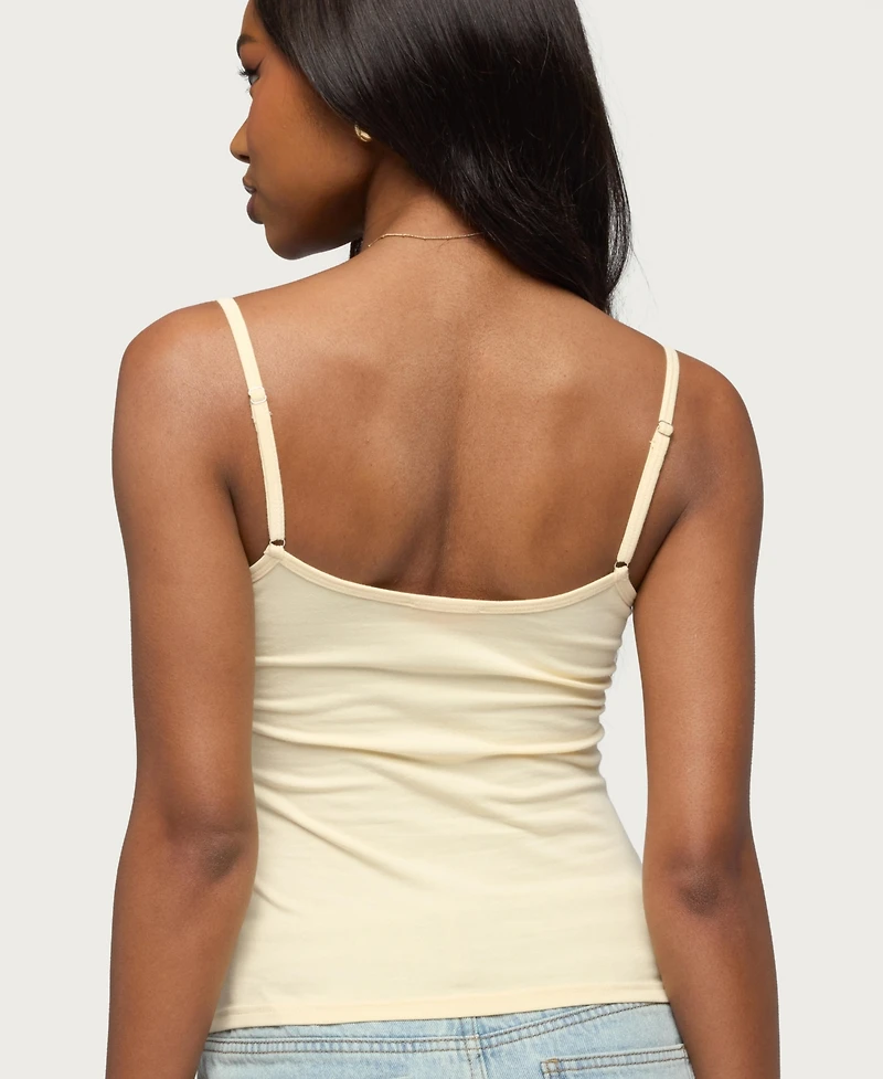 Edikted Women's Oksana Henley Tank Top