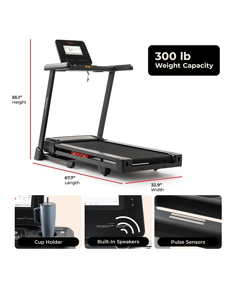 Sunny Health & Fitness Ultra T10 Smart Treadmill