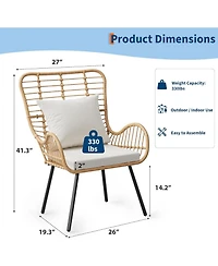 gaomon Patio Wicker Chairs Set of 2