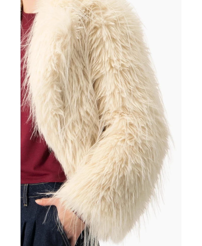 Ivonne Women's Faux-Fur Plush Teddy Coat