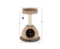 Aostirmotor 28" Handmade Cat Tree Tower with Jump Platform