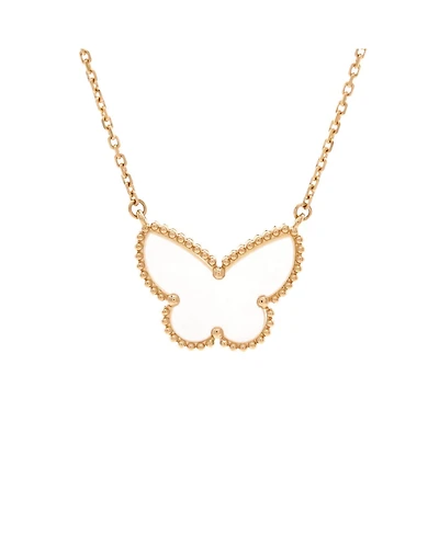 Pre-Owned Van Cleef & Arpels Lucky Alhambra Butterfly Pendant Necklace