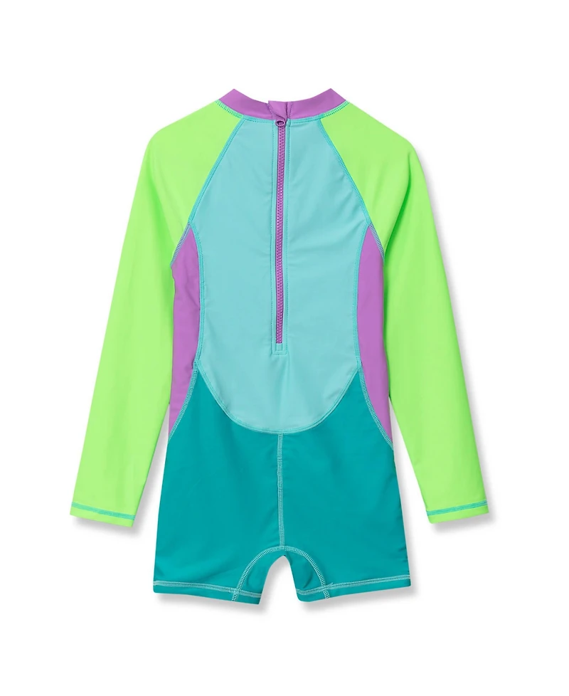 Lands' End Girls Chlorine Resistant Long Sleeve Surf Bodysuit