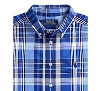 Polo Ralph Lauren Boys 8-20 Gingham Cotton Poplin Short-Sleeve Shirt