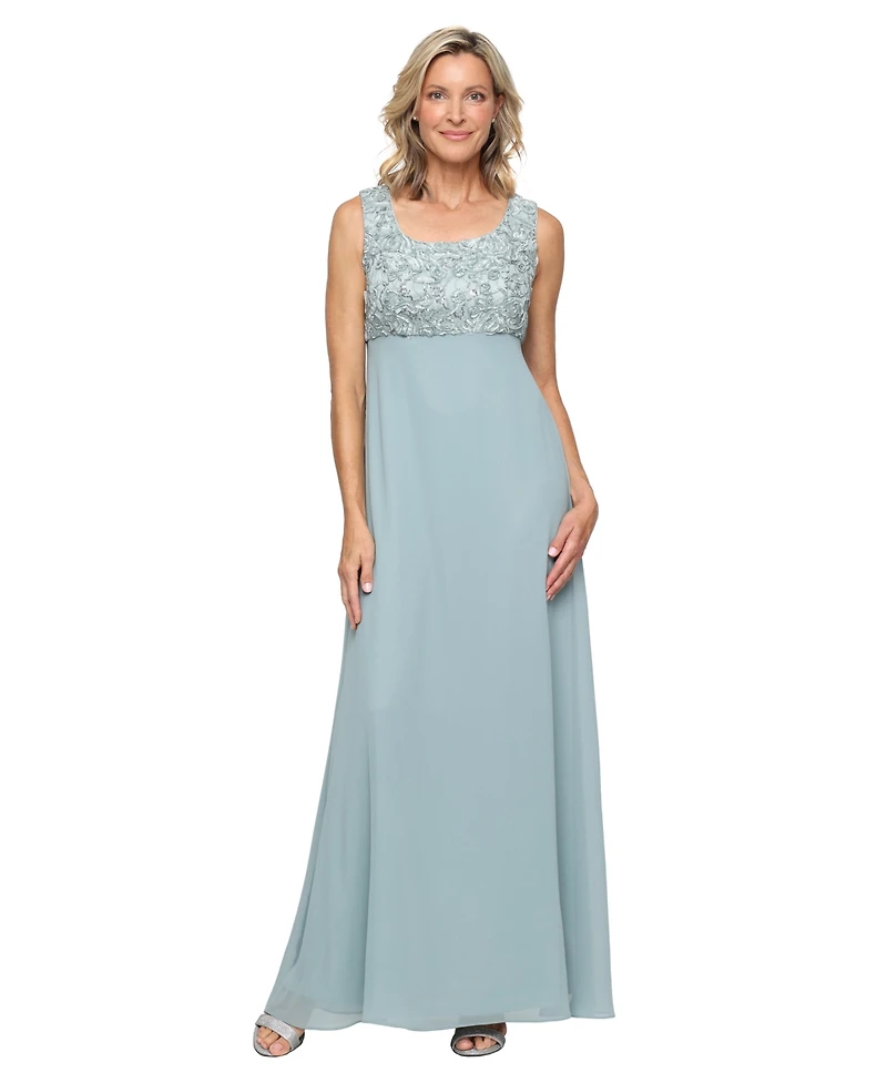 Alex Evenings Petite Soutache-Bodice Gown & Jacket