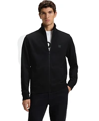 Boss by Hugo Men's Logo Badge Zip-Up Sweatshirt