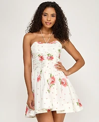 Seni & Cade Women's Floral Halter Neck Mini Dress