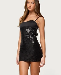 Edikted Women's Piera Sequin Cutout Mini Dress