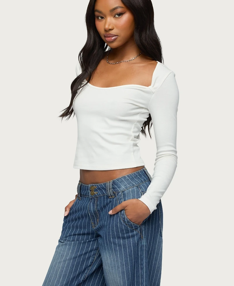 Edikted Women's Ximena Scoop Neck Top