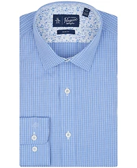 Pengiun Men's Slim-Fit Checks Dress Shirt