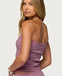 Edikted Women's Monikah Striped Built Bra Tube Top