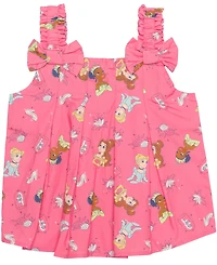 Hybrid Girls' 2T-6X Square Neck and Elastic Shorts, 2-Piece Set