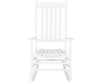 gaomon Outdoor Rocking Chair, High Back Porch Rocker, All-Weather Patio Chair for Garden, Deck, Backyard & Balcony, Ladder Back