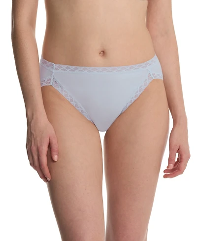 Natori Bliss Lace-Trim Cotton French-Cut Brief Underwear 152058