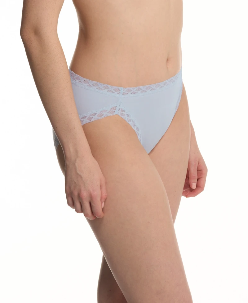 Natori Bliss Lace-Trim Cotton French-Cut Brief Underwear 152058