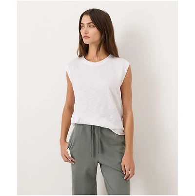 Pact Women's Organic Cotton Featherweight Slub Relaxed Muscle Tee