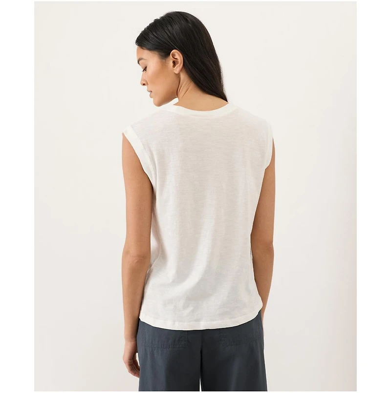 Pact Women's Organic Cotton Featherweight Slub Relaxed Muscle Tee