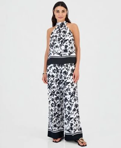 I.N.C. International Concepts Petite Printed Halter Top High Rise Pants Macys Exclusive