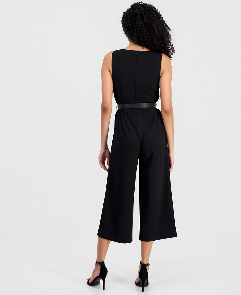 Anne Klein Women's Side Button V-Neck Jumpsuit