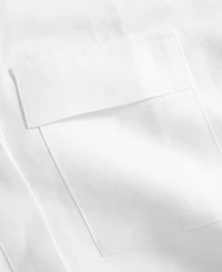I.n.c. International Concepts Petite Linen-Blend Short-Sleeve Button-Front Shirt, Exclusively at Macy's