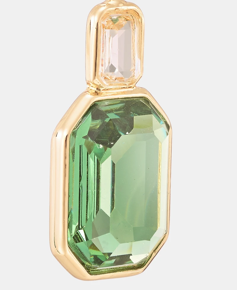 Lauren Ralph Gold-Tone Aqua Stone Double Drop Earrings
