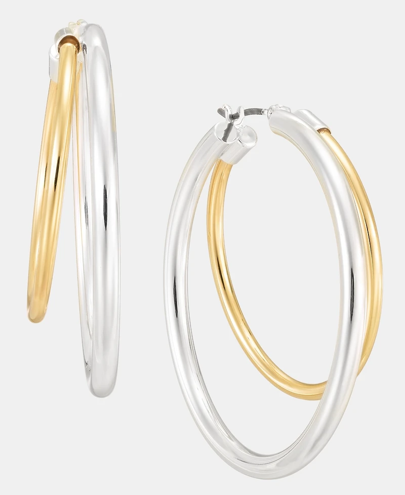 Lauren Ralph Lauren Two-Tone Split Hoop Earrings