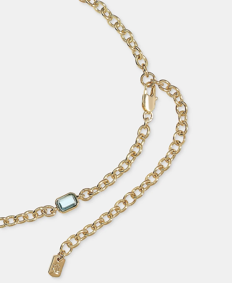 Lauren Ralph Lauren Gold-Tone Station Stone Collar Necklace
