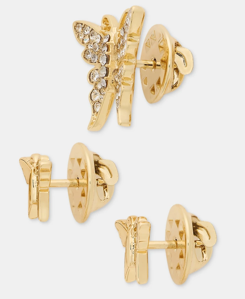 Lauren Ralph Lauren Gold-Tone Boxed Crystal Butterfly Pins, Set of 3