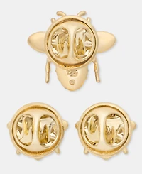 Lauren Ralph Lauren Gold-Tone Boxed Crystal Bee Pins, Set of 3