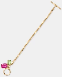 Lauren Ralph Lauren Gold-Tone Fuchsia Stone Flex Bracelet