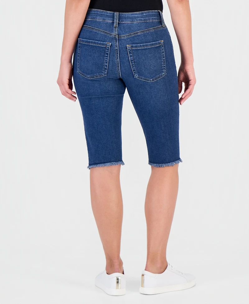 Style & Co Petite Mid-Rise Raw-Hem Skimmer Jeans, Macy's Exclusive