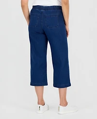 Style & Co Petite High Rise Cropped Wide Leg Jeans, Macy's Exclusive