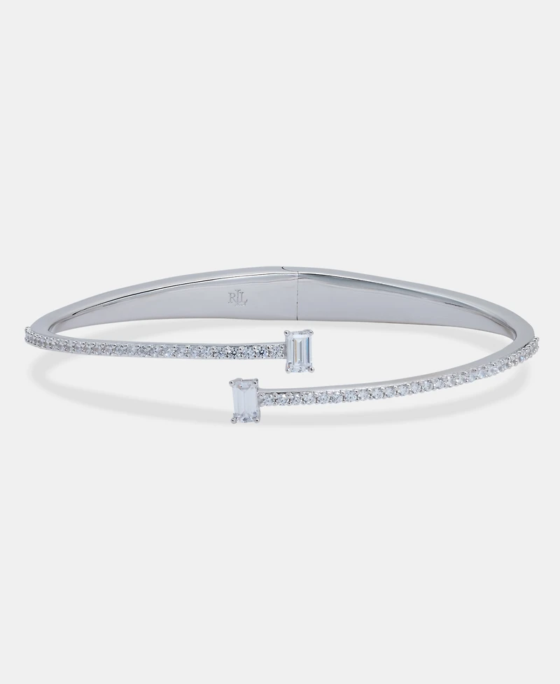 Lauren Ralph Lauren Cubic Zirconia Cuff Bracelet in Sterling Silver