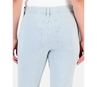 Style & Co Petite Engineer-Stripe High-Rise Cropped Jeans, Macy's Exclusive