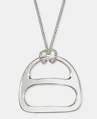Lauren Ralph Lauren Adjustable Slider Equestrian Pendant Necklace in Sterling Silver