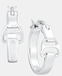 Lauren Ralph Lauren Equestrian Hoop Earrings in Sterling Silver