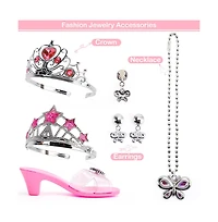 Bruce & Shark Princess Dress-Up Gift Set with Wearable Tiara, Necklace & Earrings for Girls Birthday & Parties