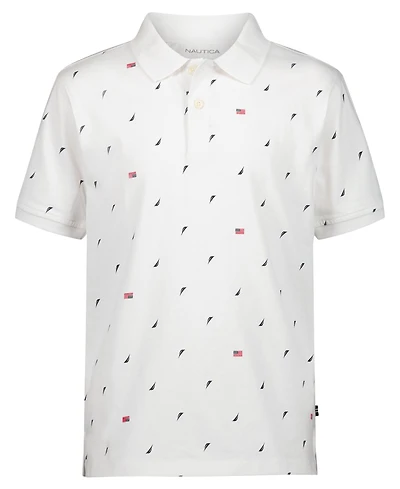 Nautica Boys' 8-20 Americana Print Polo Shirt