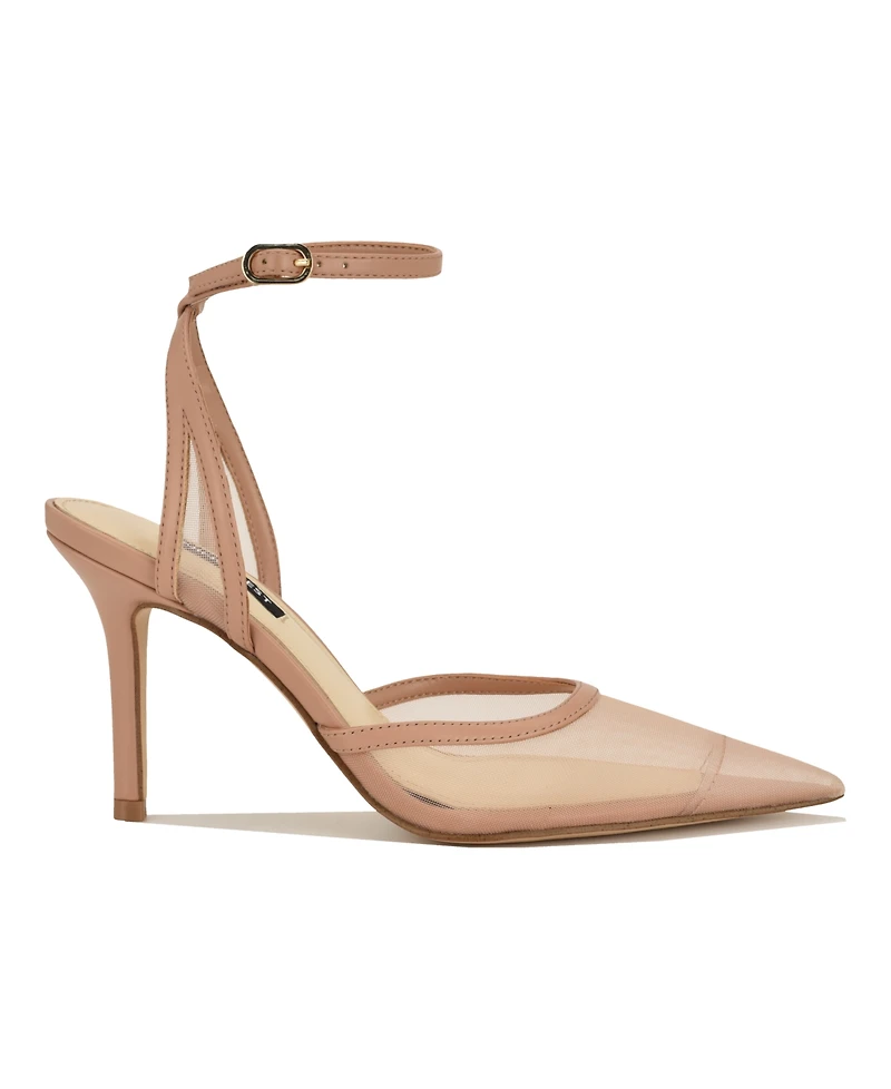 Nine West Women's Gullia Mesh Ankle Strap Dress Pumps
