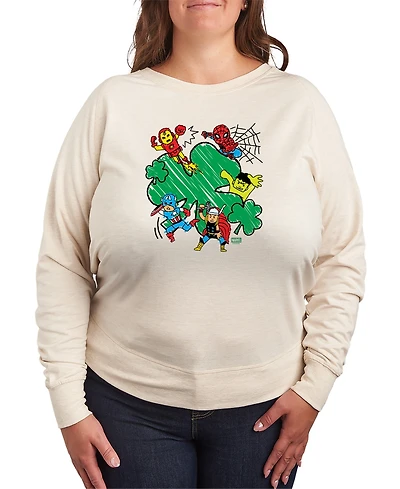 Hybrid Apparel Plus Marvel Avengers Shamrock Sketch Long-Sleeve Sweatshirt
