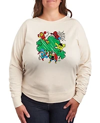 Hybrid Apparel Plus Marvel Avengers Shamrock Sketch Long-Sleeve Sweatshirt