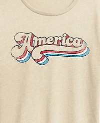 Hybrid Apparel Plus Instant Message America Retro Graphic Crewneck T-Shirt