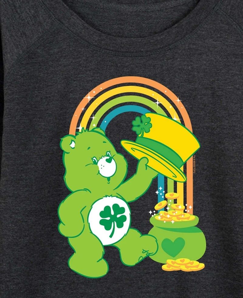 Hybrid Apparel Plus Care Bears St. Patrick's Day Good Luck Bear Rainbow Long-Sleeve Sweatshirt