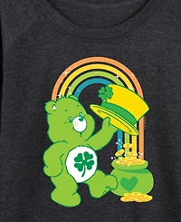 Hybrid Apparel Plus Care Bears St. Patrick's Day Good Luck Bear Rainbow Long-Sleeve Sweatshirt