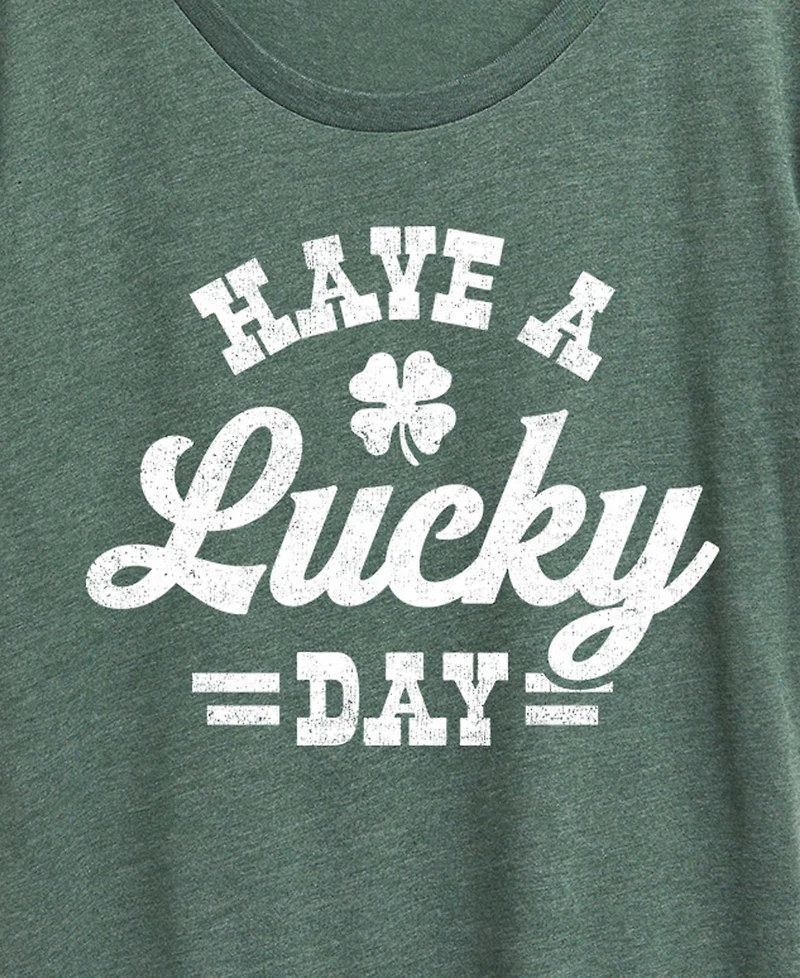 Hybrid Apparel Plus Instant Message St. Patrick's Day Have A Lucky Graphic Crewneck T-Shirt