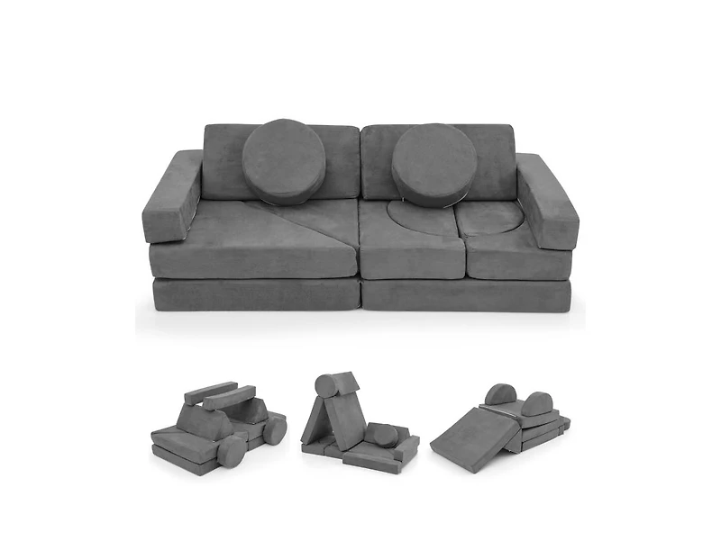 Slickblue 14 Piece Foam Modular Feature Play Couch Set