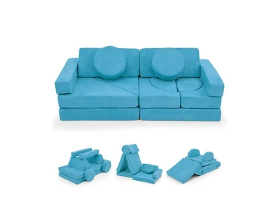 Slickblue 14 Piece Foam Modular Feature Play Couch Set